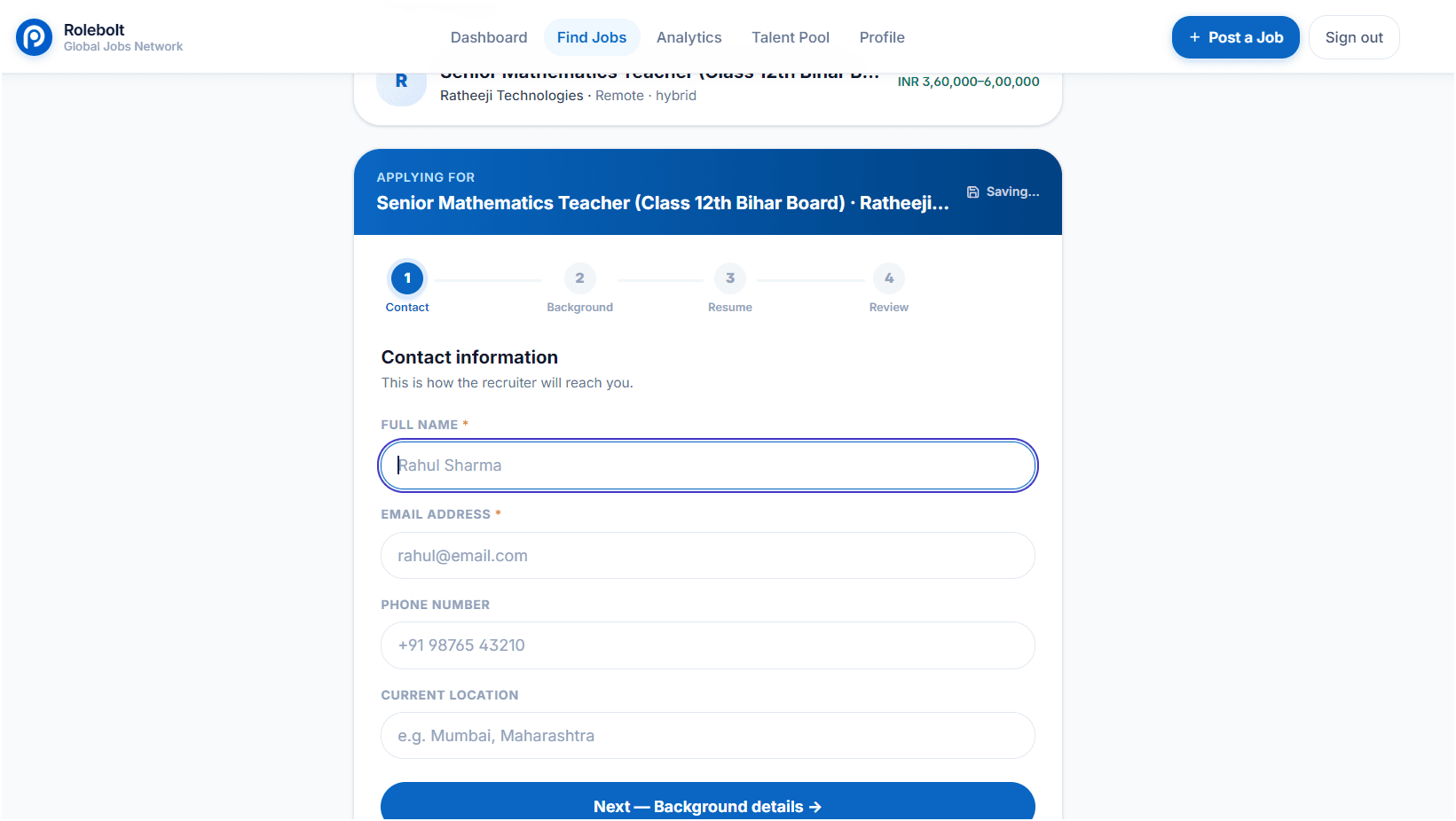 Multi-Step Apply Form