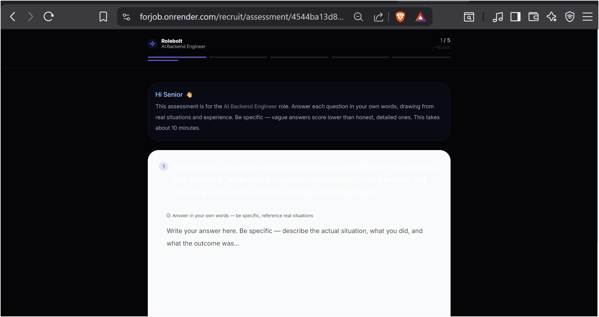 AI Candidate Assessments