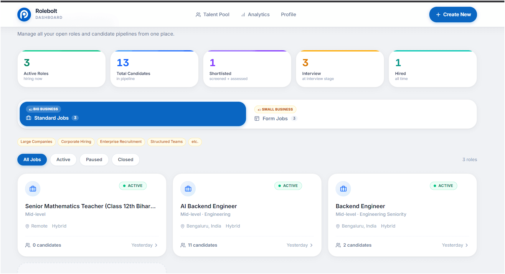 Recruiter Dashboard