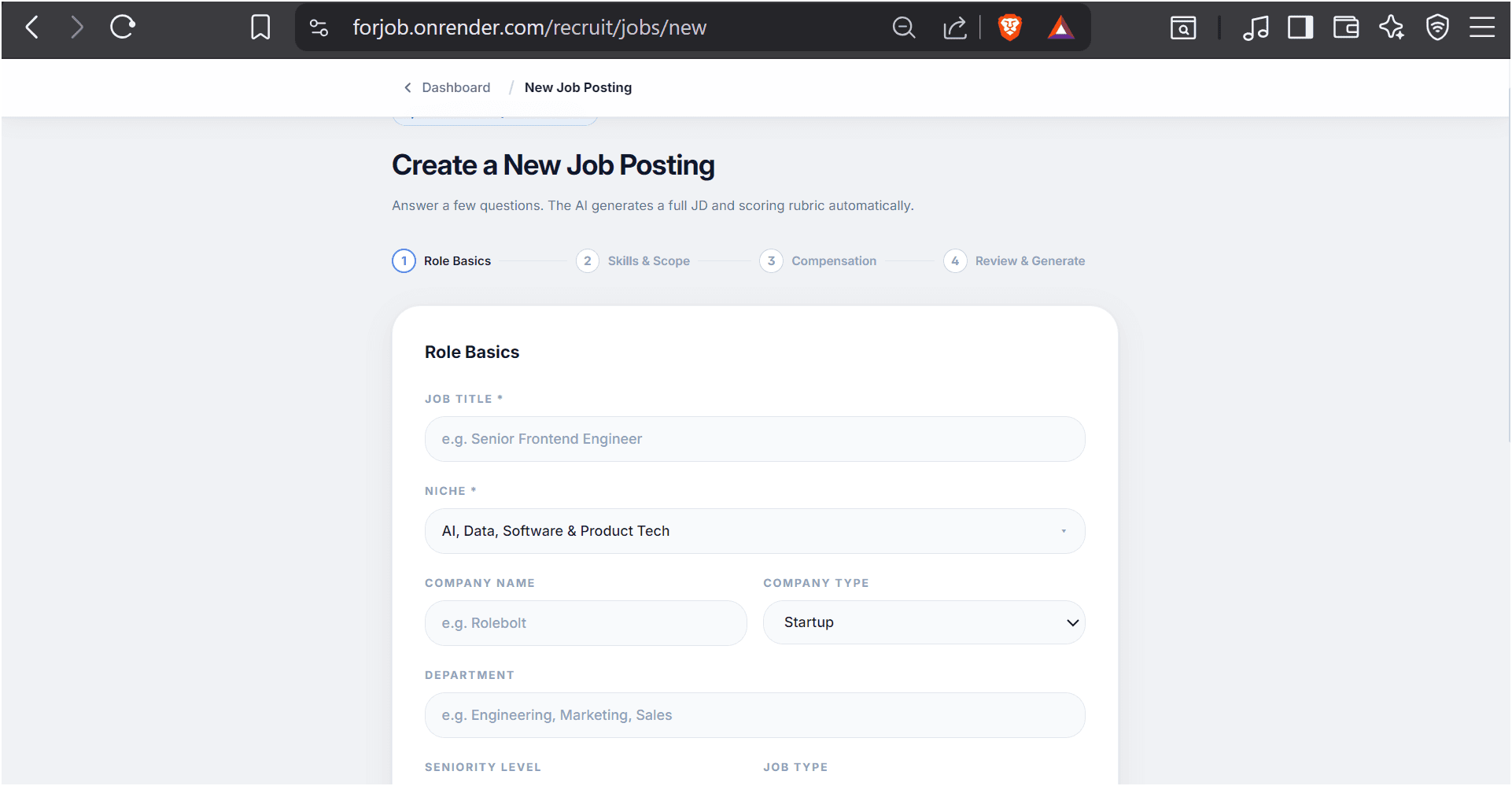 AI Job Posting Wizard