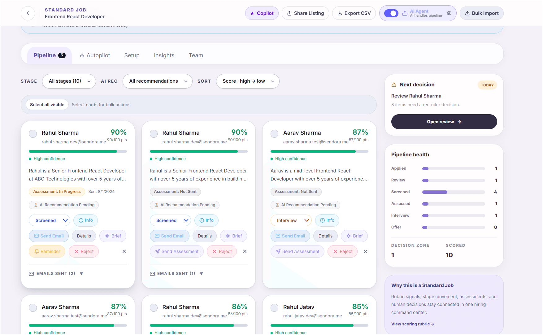 Candidate Pipeline Review