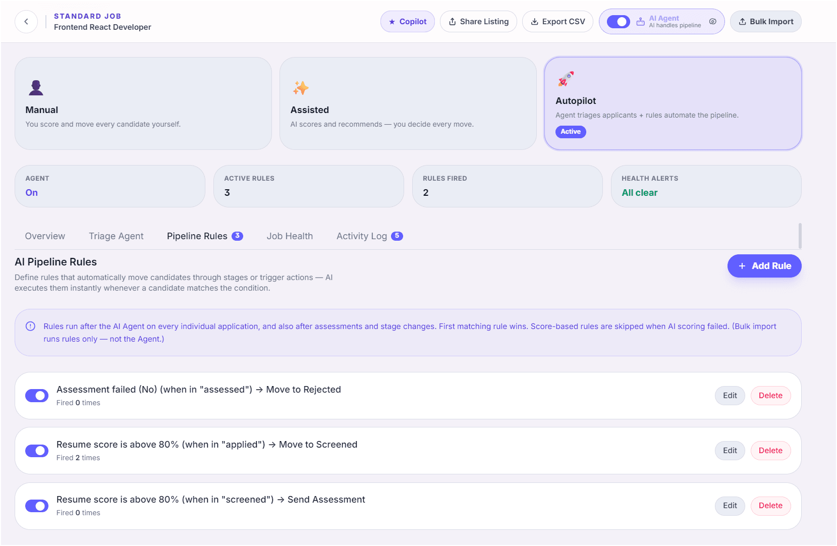 AI Pipeline Rules