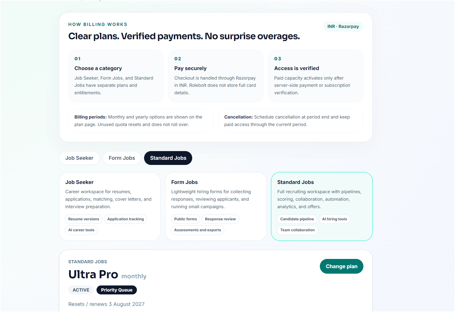 Plans & Billing