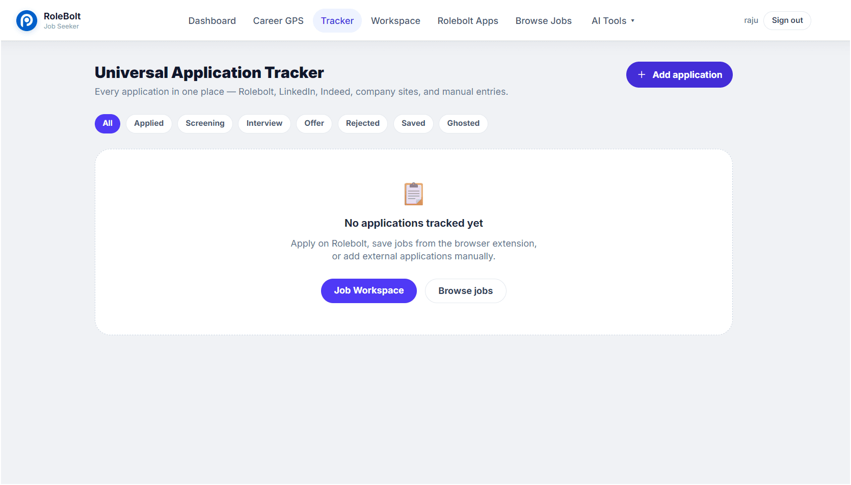 Universal Application Tracker